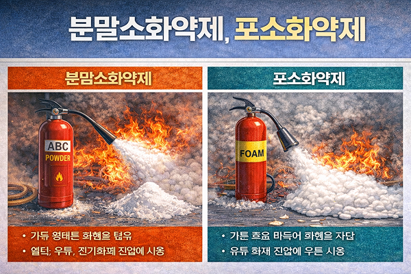 분말소화약제, 포소화약제